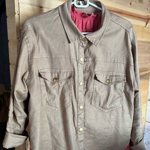 Evereve Tan Jean Jacket